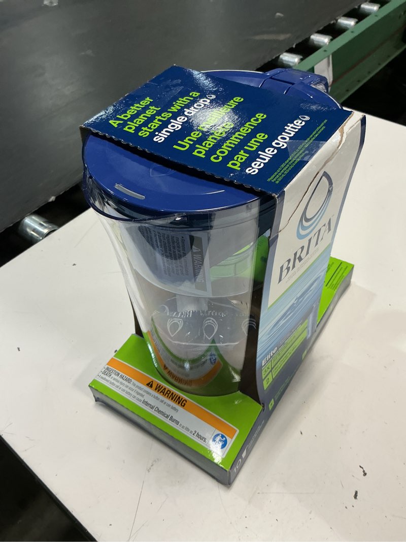Condition photo showing Good Condition for brita large 10 cup blue tahoe water filter pitcher with 1 brita elite filter