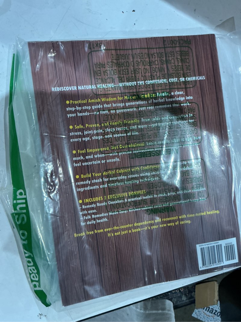 Condition photo showing As Is for the complete amish home remedies book 