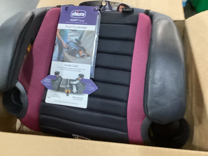 Condition photo showing Good Condition for chicco gofit plus backless booster car seat with latch attachment and quick-release latch removal, travel booster seat for car, portable car booster seat for children 40-110 lbs. | vivaci/pink gofit plus vivaci/pink
