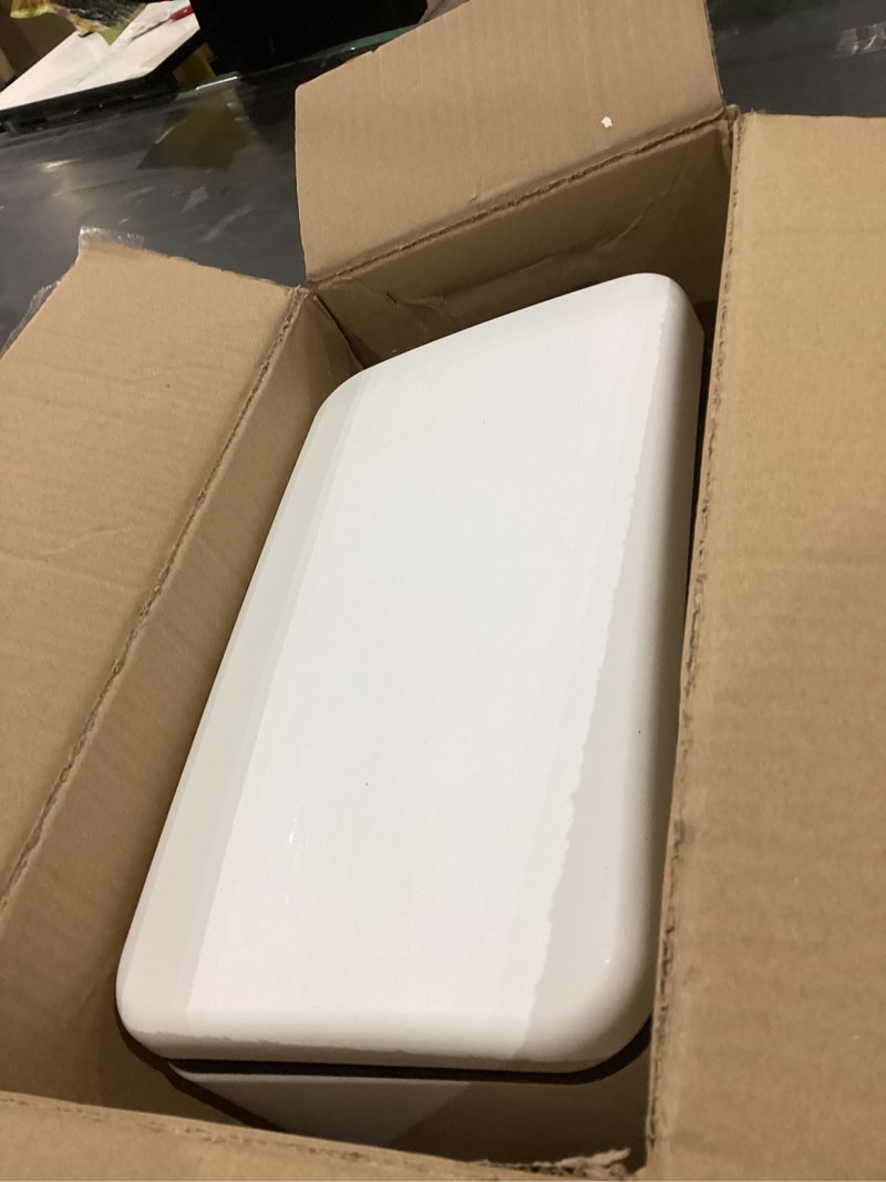 Condition photo showing As Is for Small Bathroom Trash Can with 15 Garbage Bags,2.6 Gallon Stainless Steel Garbage Can with Lid Soft Close,Small Trash Bin for Bathroom,Kitchen,Home Office,White