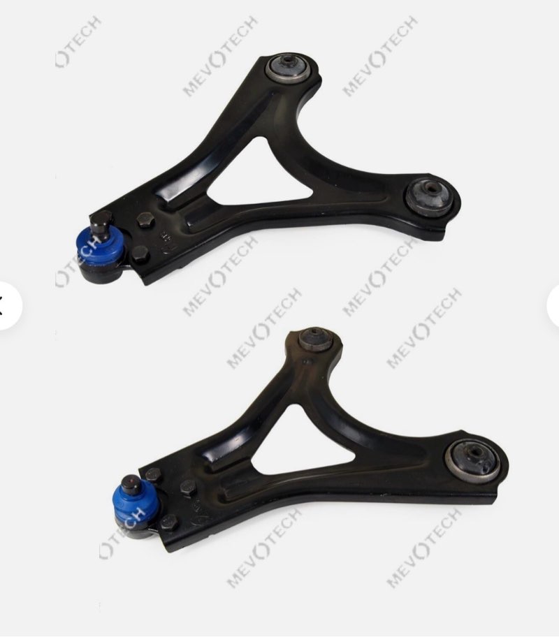 pair set 2 front lower control arm & ball joints mevotech for cougar 2 bolt hole