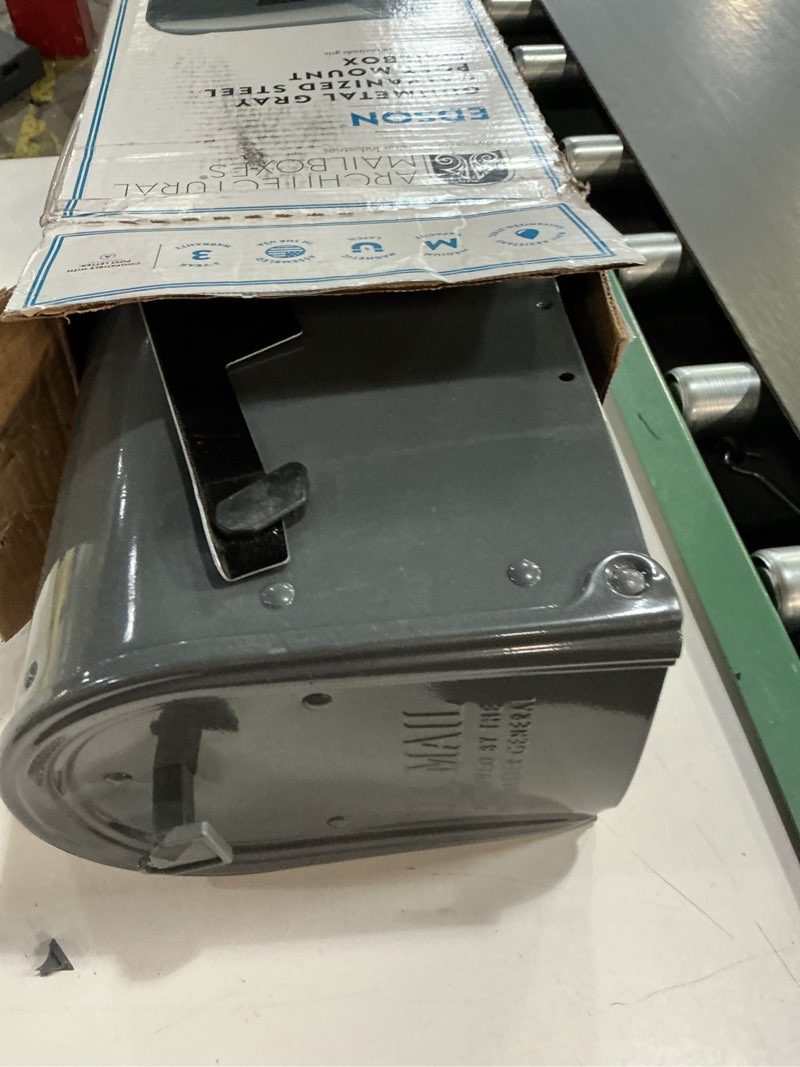 Condition photo showing Good Condition for architectural mailboxes edson post mount mailbox gray