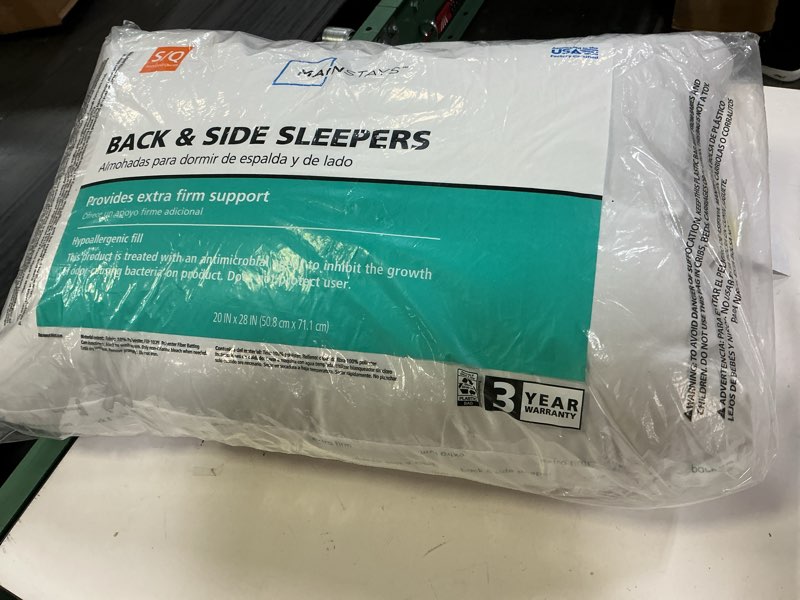 Condition photo showing Good Condition for queen size pillows set of 1 - soft & fluffy, cozy down alternative bed pillows for back and stomach sleepers - low density, low loft support - machine washable - oeko-tex certified - 20\" x 30\" - white white queen