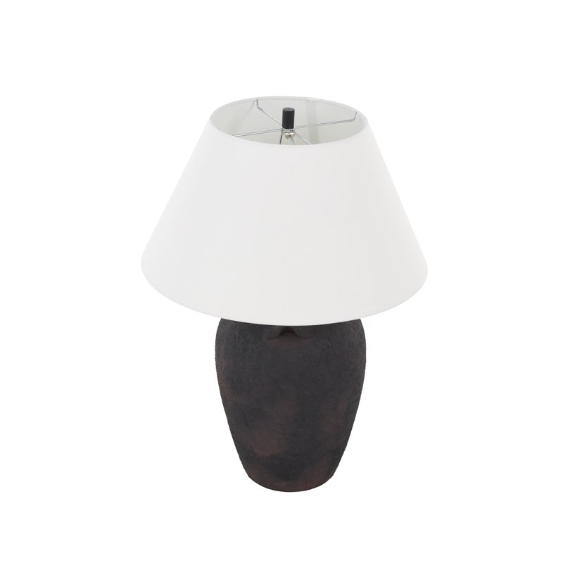 Cole And Grey Ceramic Antique Style Pot Vase Room Table Lamp With White Linen Shade