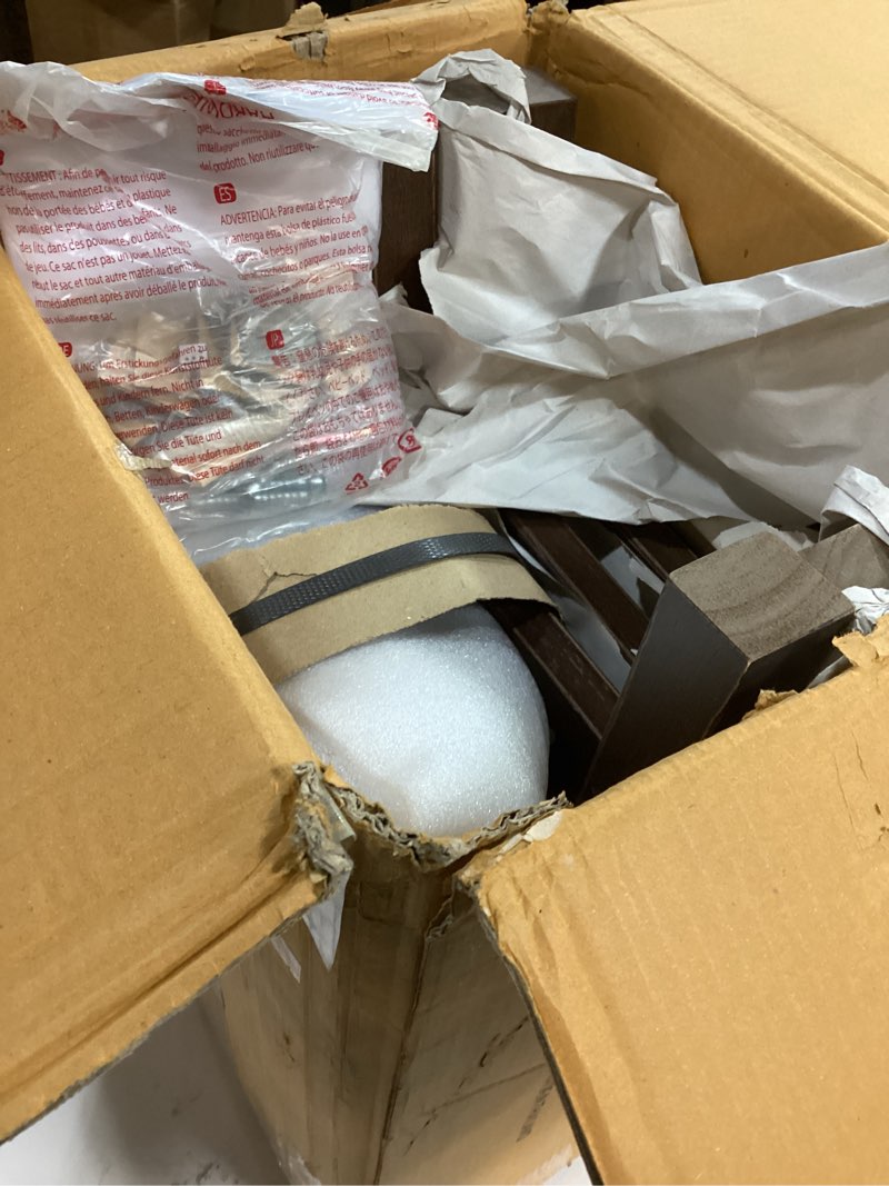 Condition photo showing Good Condition for Amazon Basics Solid Wood Saddle-Seat Kitchen Counter Barstool with Footrest, Easy Assembly - 24-Inch Height - Walnut - Set of 2 Walnut 24''