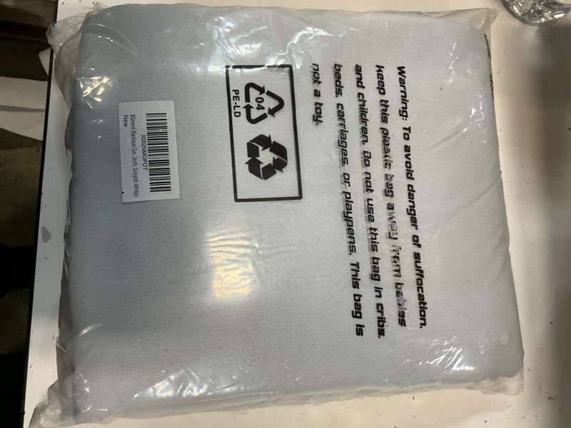 Condition photo showing New/Like New for bgment room darkening curtains for bedroom - grommet thermal insulated window treatments light blocking curtains for living room, set of 2 panels, each 46 x 63 inch, greyish white greyish white 46"w x 63"l (pack of 2)