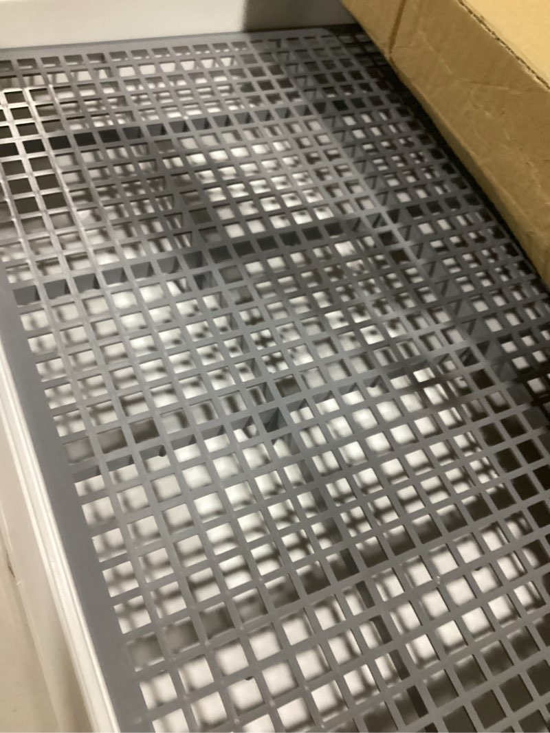 Condition photo showing New/Like New for fhtonge extra large rabbit litter box trainer tray, bunny potty training litter box for cage,rectangular rabbits litter pan pet toilet with grid for squirrel guinea pig rat chinchilla hedgehog hamster full pp plastic construction 22x18x3"(58x46x9cm)