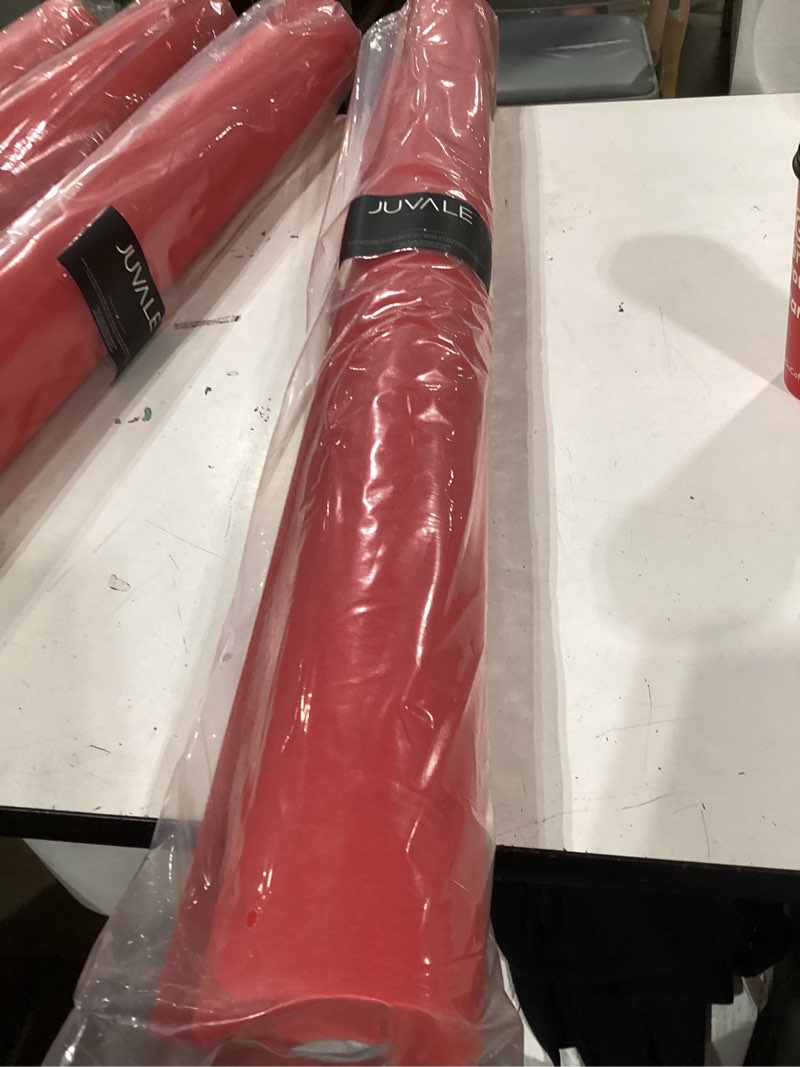 Condition photo showing New/Like New for juvale 3 ft x 100 ft red carpet runner for party decorations, wedding aisle, special events (40gsm thickness)
