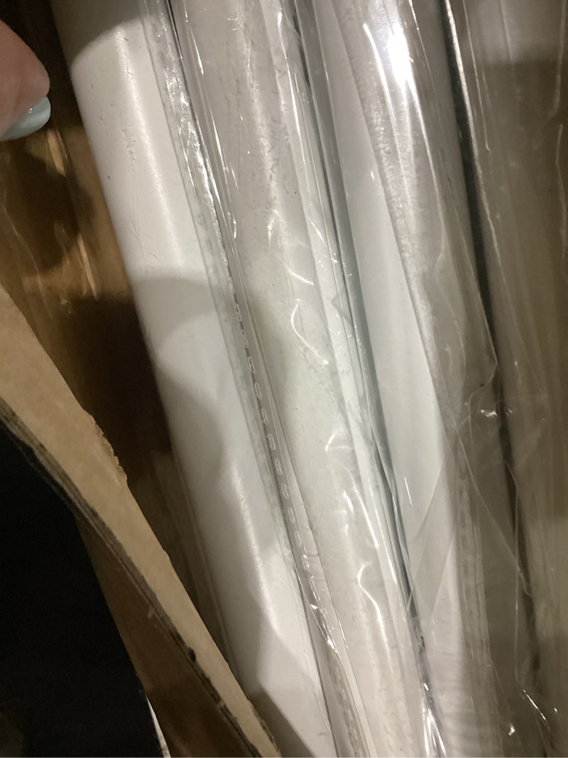Condition photo showing Good Condition for 2pcs tension curtain rod 31 to 76 inch white shower curtain rod no drilling adjustable spring loaded curtain rods 7/8"diameter shower rods for bathroom windows bedroom closet doorway door white-2pcs 31-77in