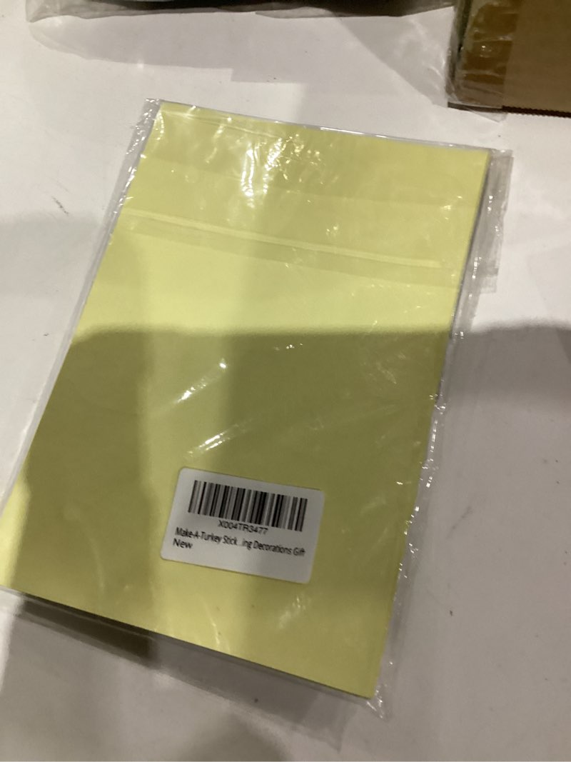 Condition photo showing Good Condition for Make-A-Turkey Stickers Thanksgiving Crafts for Kids - Make A Face Sticker, Make Your Own Turkey DIY Stickers Autumn Fall Harves Party Favors Games Supplies Thanksgiving Decorations Gift Turkey Stickers2