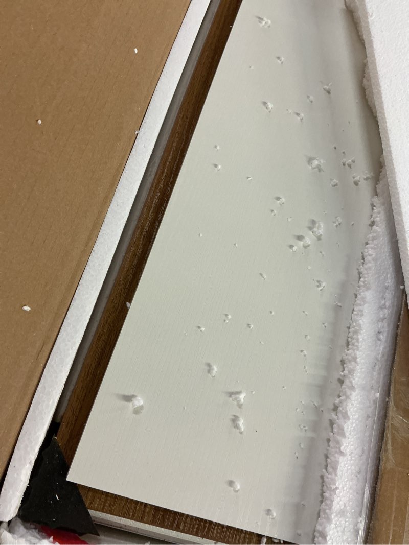 Condition photo showing Good Condition for HOOBRO Storage Bench, 47.2" Retro Wooden Storage Chest, Wooden Storage Trunk, Toy Chest with Lift Top, Multifunctional Entryway Organizer, for Entryway, Living Room, White and Walnut WH412CW01 White + Walnut 47.2"L x 15.7"W x 16.1"H