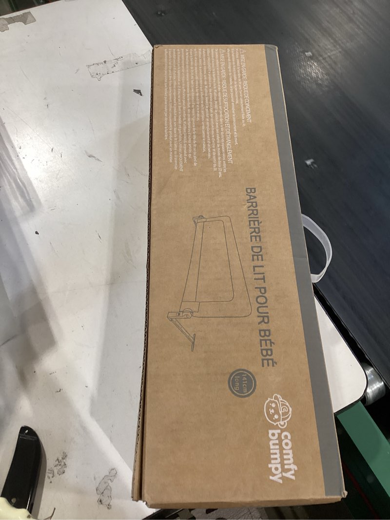 Condition photo showing Good Condition for comfybumpy 1-pack bed rail for toddlers 55.5" l x 19.5" h | toddler bed rails for twin, full, queen & king mattress size | swing down rail guard | mattress side rail for kids | white white 55.5”l x 19.5”h | 1-pack