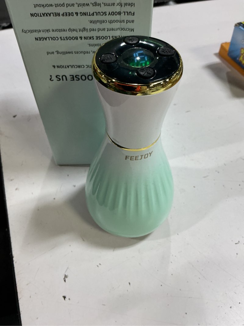 Condition photo showing As Is for electric lymphatic drainage massager with pulse therapy & heat 12-level cupping massage device for cellulite reduction, body sculpting, deep tissue pain relief & muscle recovery