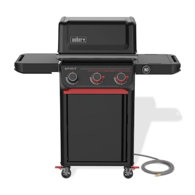 weber spirit ep-325 stealth matte black 3 -burner natural gas grill