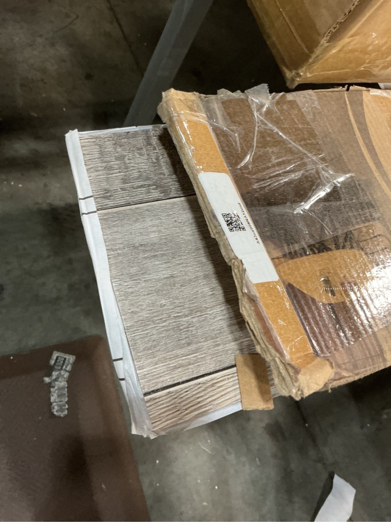 Condition photo showing Good Condition for ((Similar))Art3d Peel and Stick Floor Tile Vinyl Wood Plank 12-Pack 54 Sq.Ft, Deep Gray, Rigid Surface Hard Core Easy DIY Self-Adhesive Flooring 36 x 6 x 0.1 inches Deep Grey 12