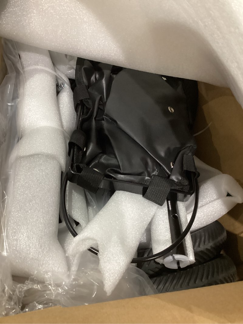 Condition photo showing Good Condition for Fvzzin Lightweight Knee Scooter Crutch Alternative, Foldable & Adjustable Knee Scooter for Adults for Foot Surgery, Steerable Knee Walker with Detachable Basket, Includes DIY Stickers-Metallic Black