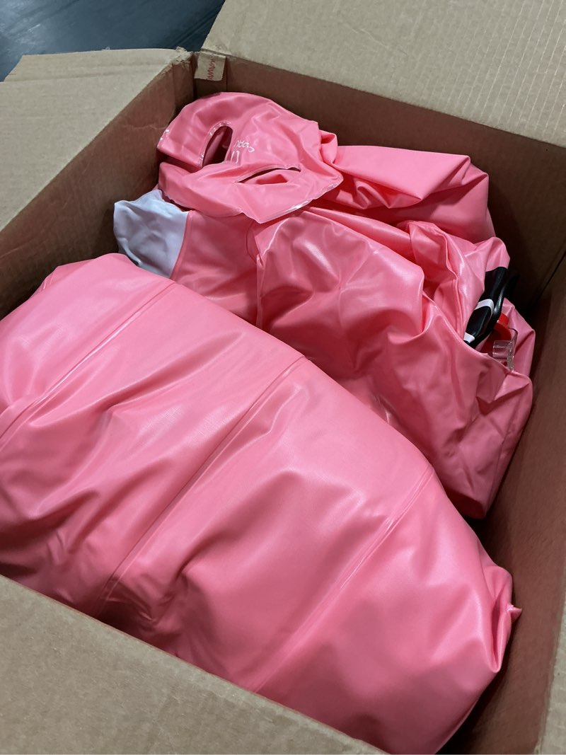 Condition photo showing As Is for QPAU Blow up Inflatable Toddler Travel Bed with Sides, Toddler Air Mattress for Camping, Traveling, Hotel, or Home Use, Hand Pump Included (Pink)