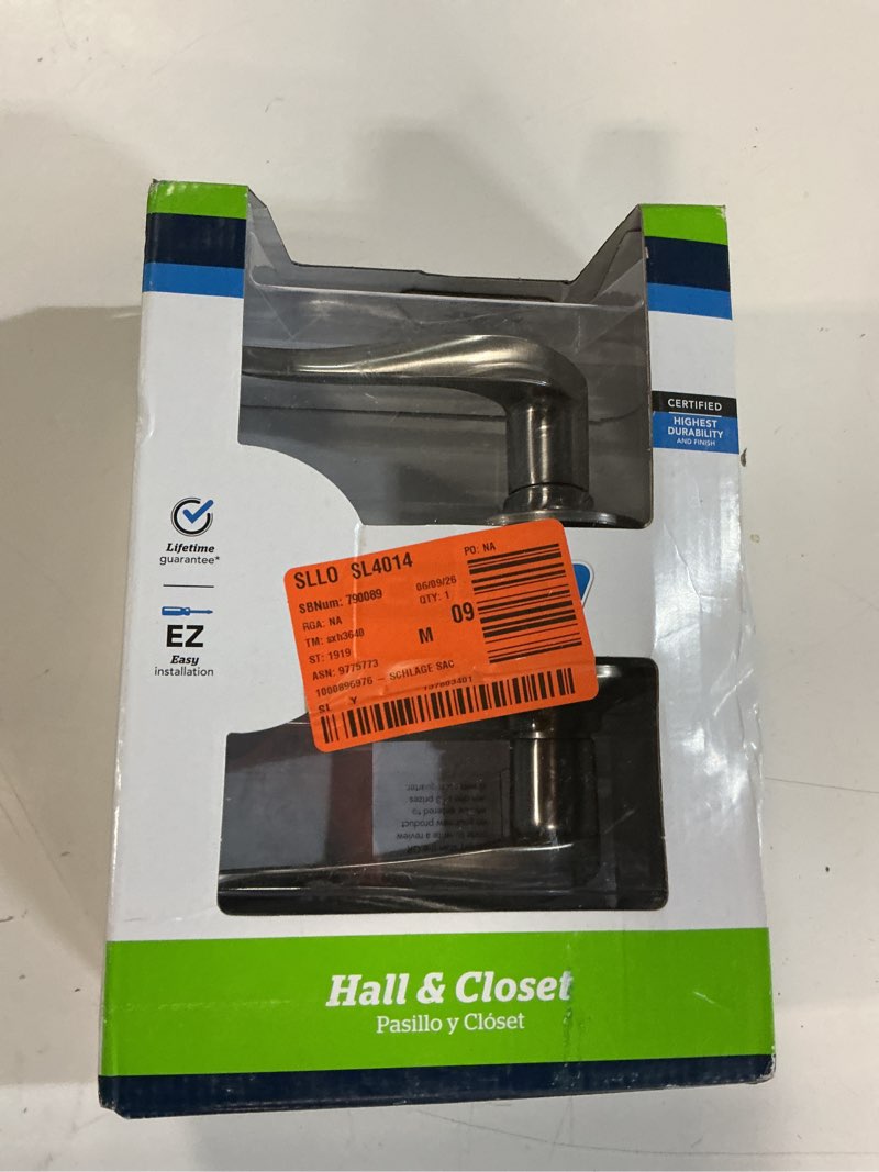 Condition photo showing Good Condition for sacramento satin nickel passage hall/closet door lever handle