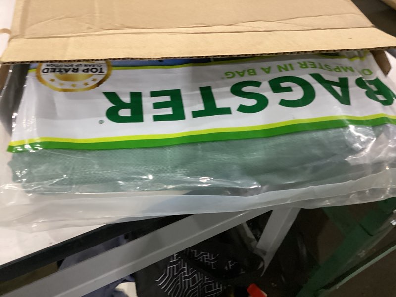 Condition photo showing New/Like New for bagster 3cuyd dumpster in a bag holds up to 3,300 lb, green