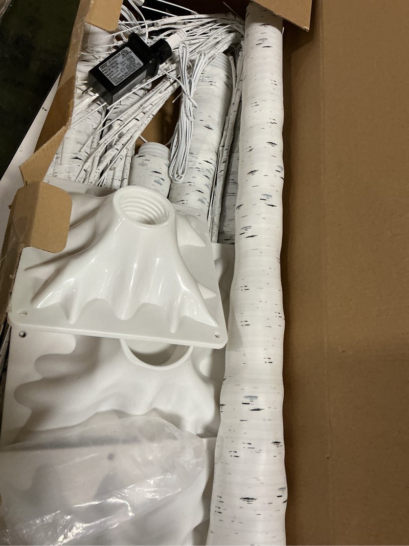 Condition photo showing Good Condition for 3 Pack 4FT 5FT and 6FT 300LED Christmas Lighted Birch Tree, Timer Function Prelit Artificial Tree Lamp Plug in with Warm White Lights, Twinkling Twig Trees for Indoor Outdoor Christmas Decorations