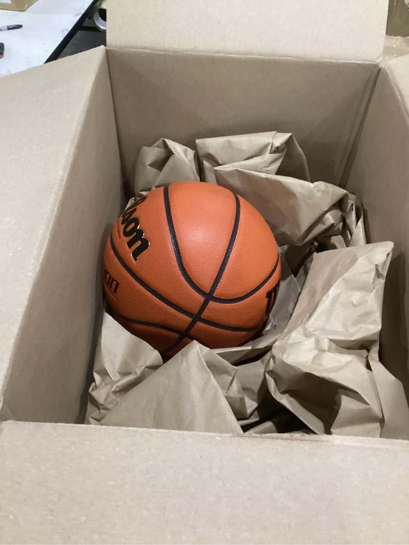 Condition photo showing As Is for wilson evolution basketballs brown - game ball size 6 - 28.5"