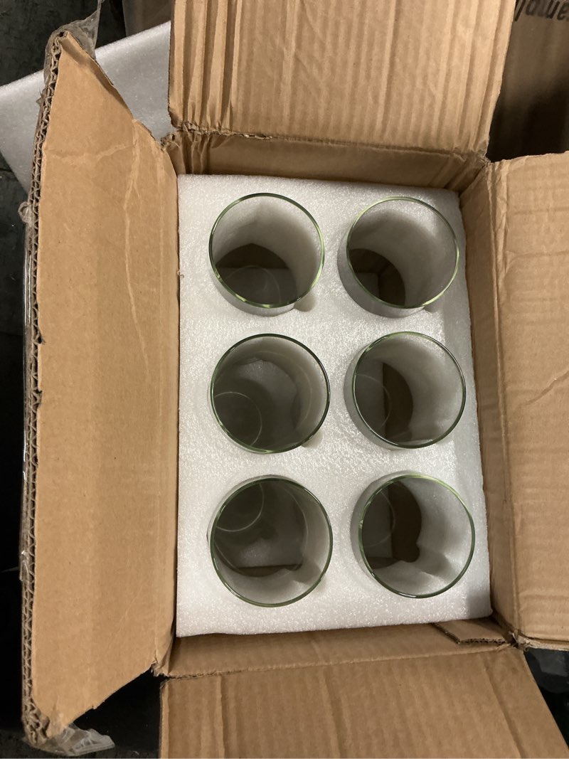 Condition photo showing New/Like New for CYS EXCEL 6 PCS (H:14" D:2.5") Open Ended Clear Glass Hurricane Candleholder Tube Lamp Shade Open Flame Candlestick Holder Chimney Tube Cover Bottomless Cylinder 2.5" wide x 14" tall