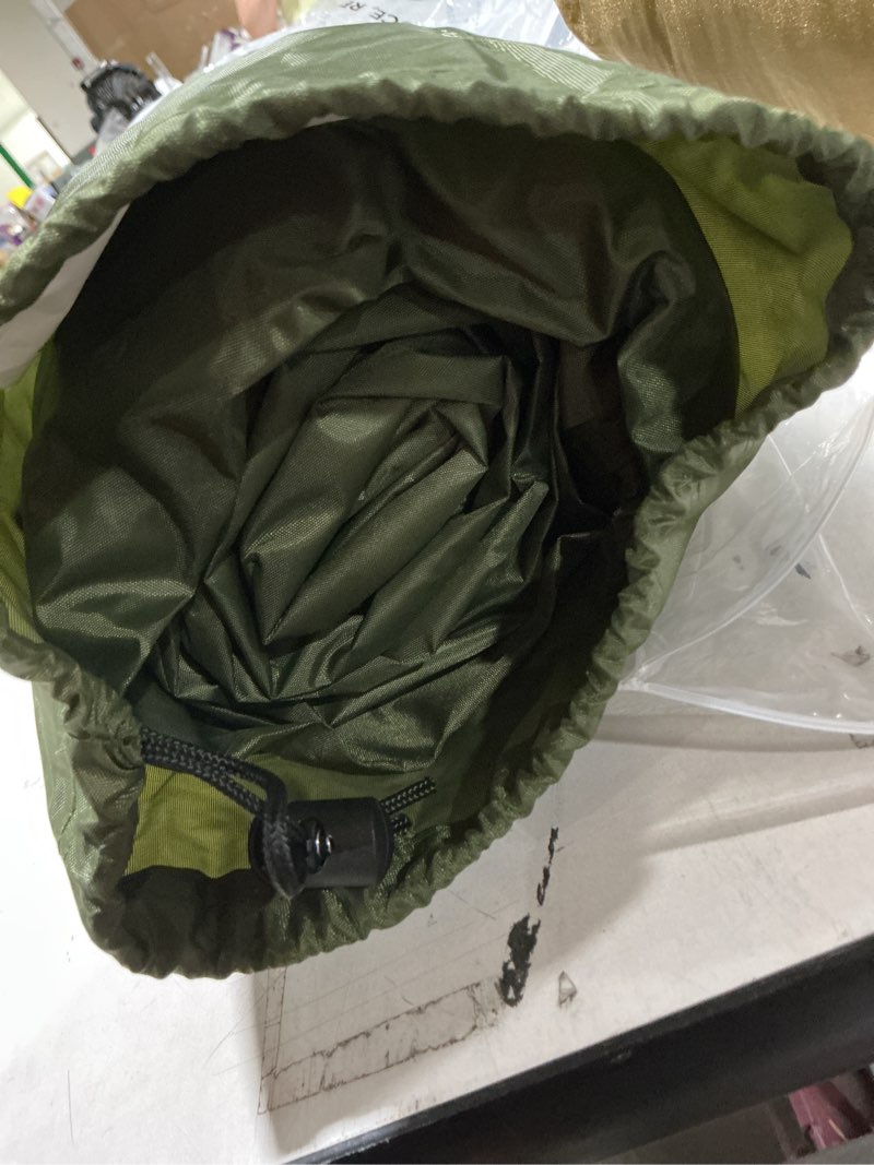 Condition photo showing As Is for sunyear hammock tent rain fly-camping hammock outdoor tarp-small door design-keep side wind rain-best for backpacking hiking camping survival green