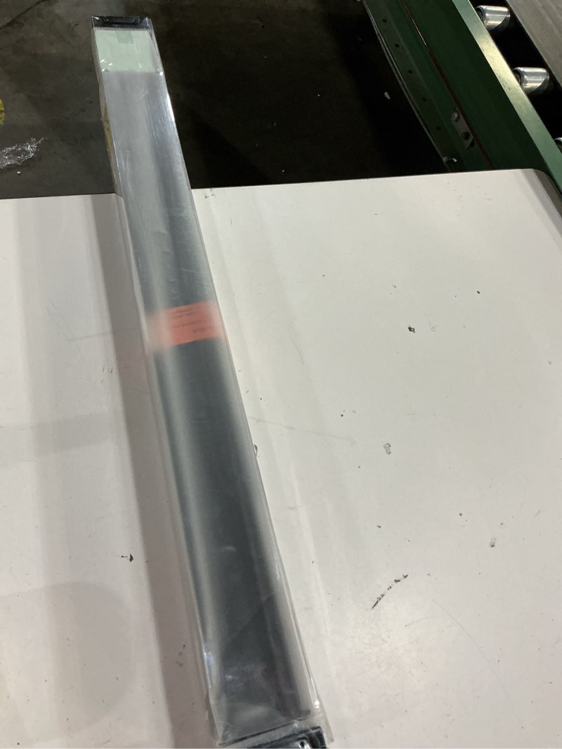 Condition photo showing New/Like New for aosky light filtering roller shades cordless blinds for windows, 1% openness free-stop shades with valance, thermal insulated fabric, uv protection, natural woven blinds?27" w x 72" h, black? black 27"w x 72"h