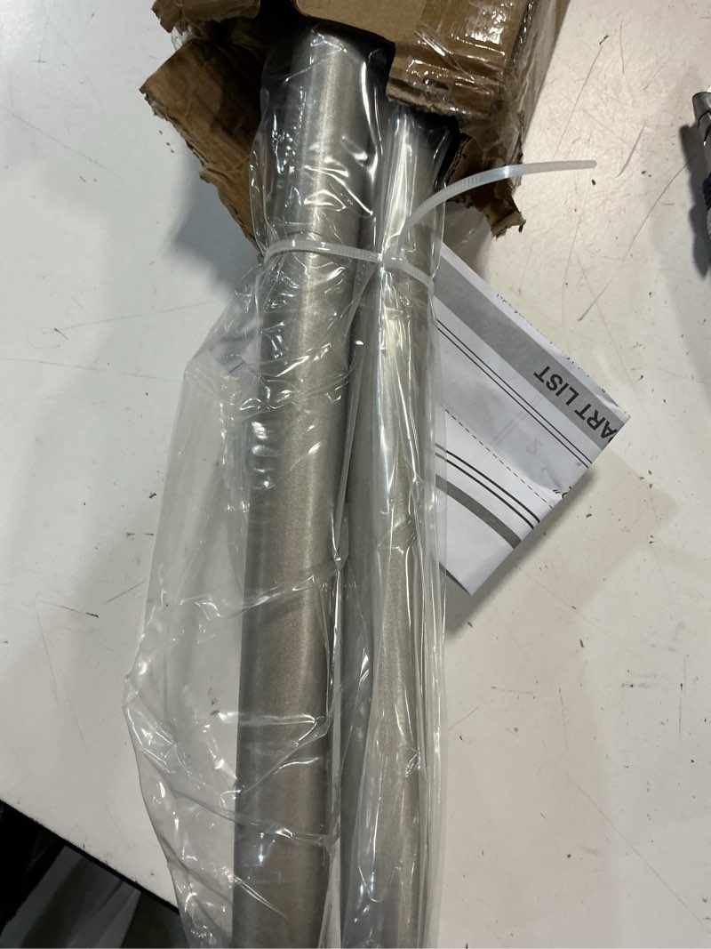 Condition photo showing New/Like New for curved shower curtain rod for bathroom, 40-72 inches adjustable curved shower rod, 0.9mm rustproof shower curtain rod with rotating brackets for extra shower space, need to drill, brush nickel