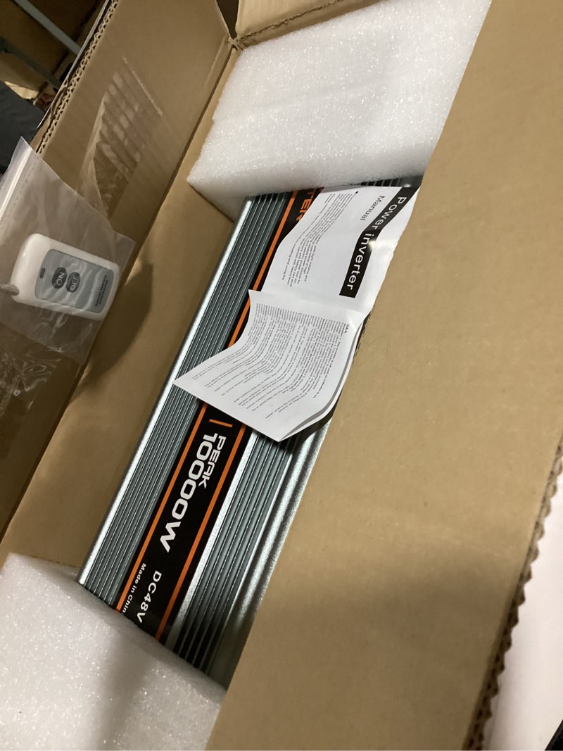 Condition photo showing Good Condition for Power Inverter DC 48V to AC 110V/120V Converter with.Comes with LCD Display, Wireless Controller, Cable Pair,AC outlets USB.RV Travel,Suitable for Camping,and Off-Grid Solar Systems (5000w -48v) 5000w-48v