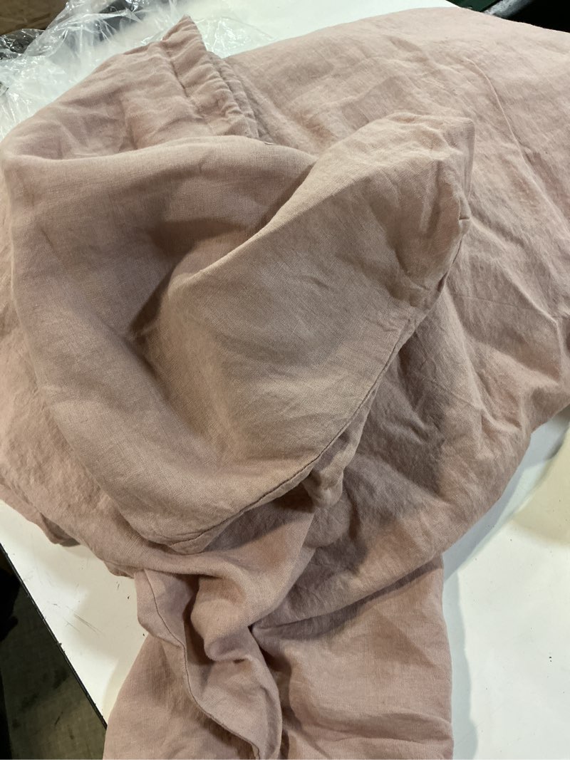 Condition photo showing Good Condition for quince european linen duvet cover king/cal king dusty mauve 