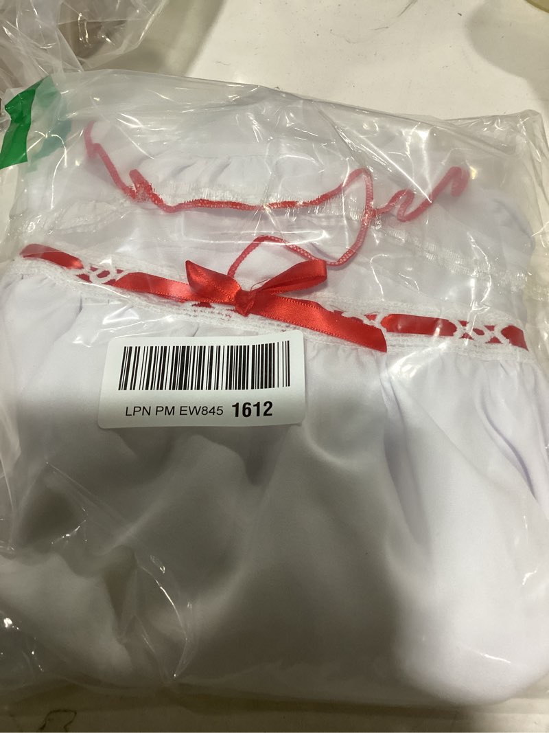 Multitrust Toddler Girls Christmas Nightgowns Pajamas Dress with Red Ribbon Bow Ruffle Long Princess