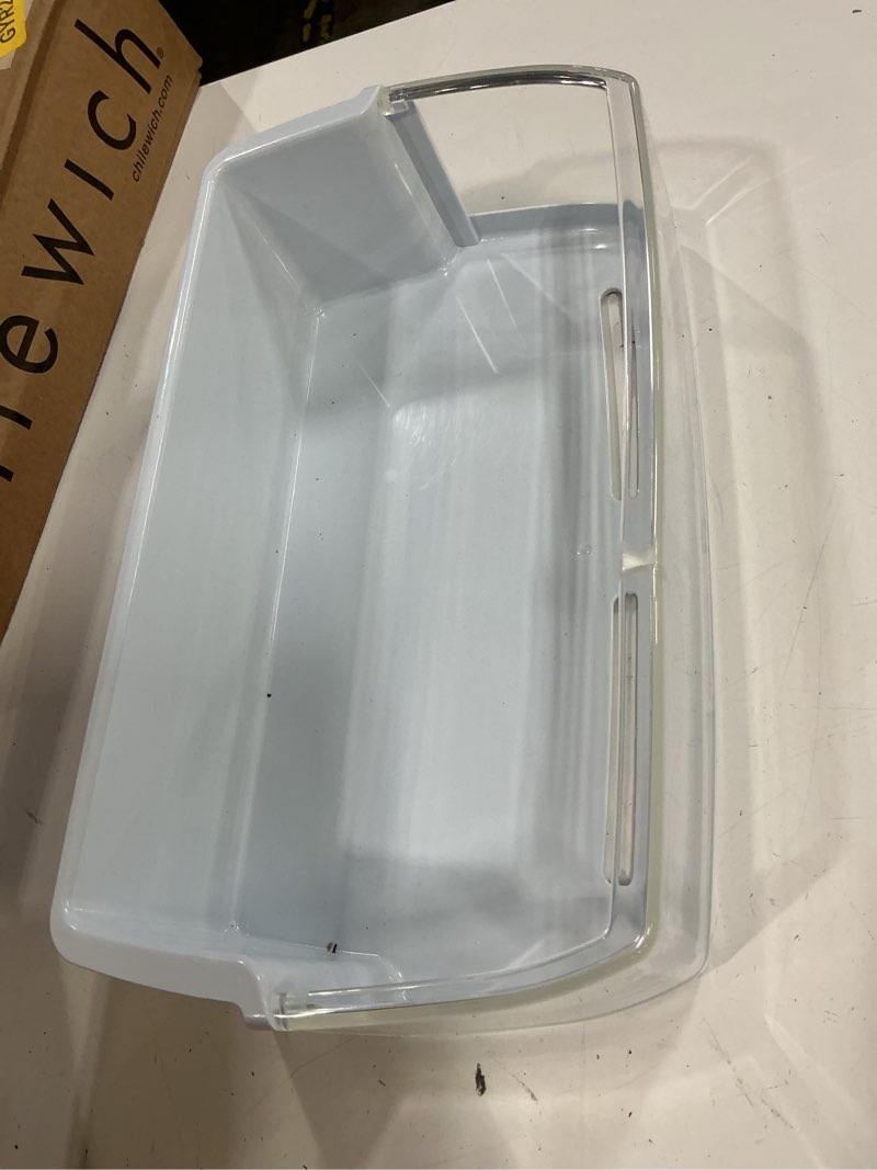 Condition photo showing As Is for aap73631502 refrigerator door bin shelf replacement right compatible for ken-more l-g elite refrigerator shelf replacement-lfx28968st door bin ap5673810,2652330,aap72909218-by