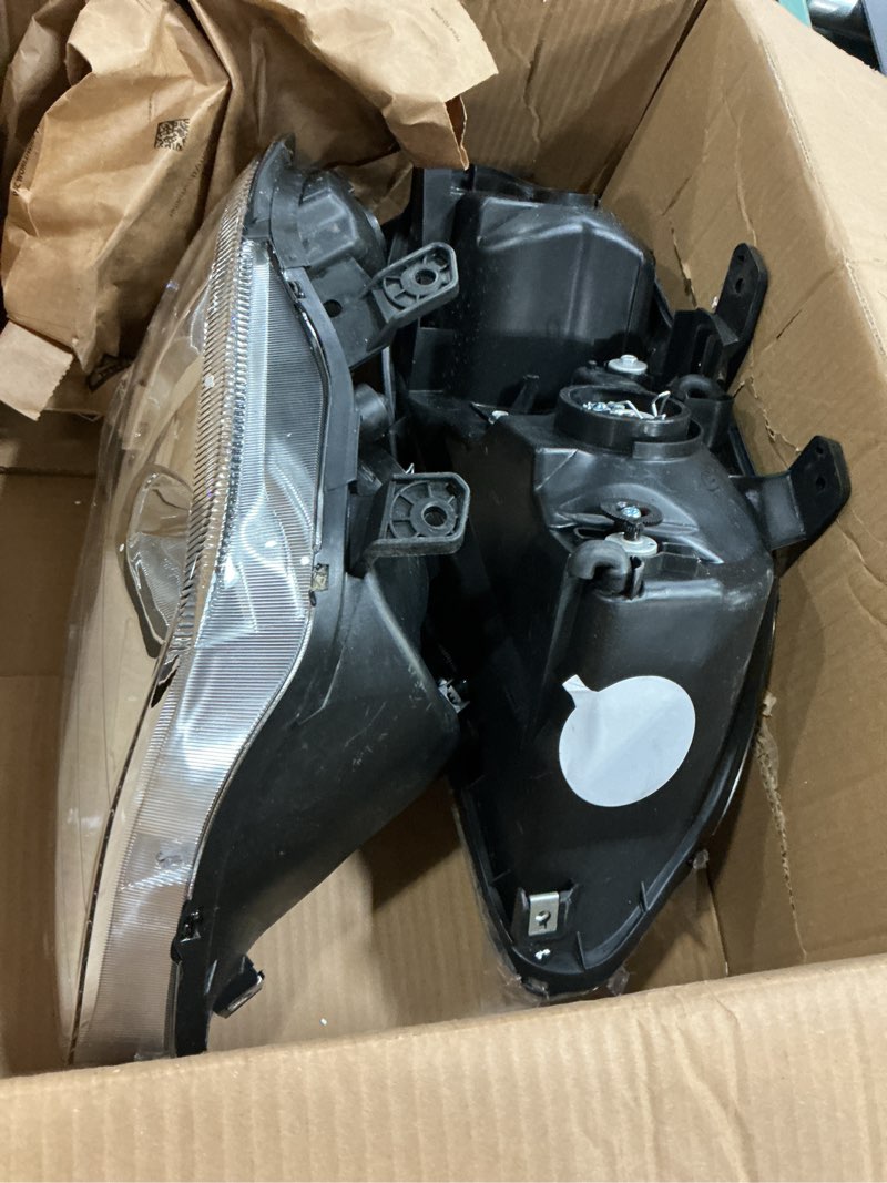 Condition photo showing As Is for drl led strip tube bar black housing crystal headlights signal lamps amber reflector nb compatible with 99-00 honda civic
