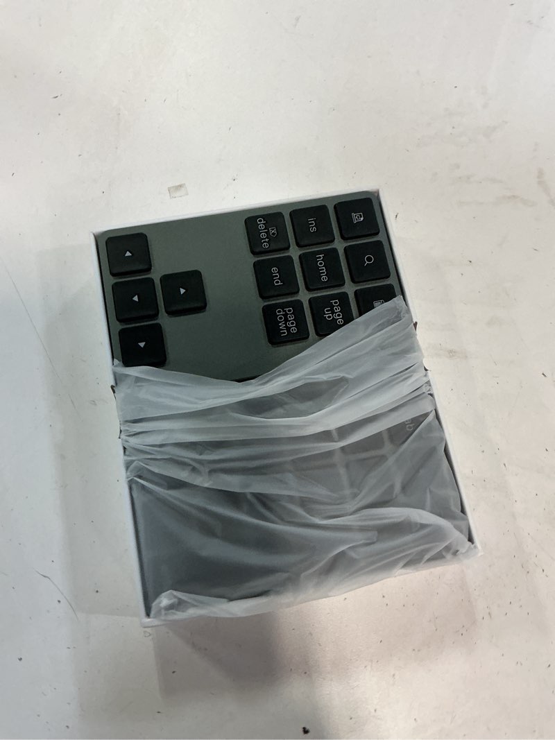 Condition photo showing New/Like New for bluetooth number pad, lekvey aluminum rechargeable wireless numeric keypad slim 34-keys external numpad keyboard data entry compatible for macbook, macbook air/pro, imac windows laptop surface pro etc bluetooth - black