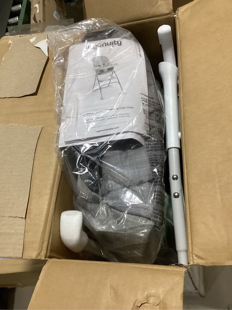 Condition photo showing Good Condition for Ingenuity: ity by Ingenuity Sun Valley Compact Folding High Chair, Food-Grade Safe Plate, Safety Harness, for Ages 6 Months and Up, Unisex - Grey