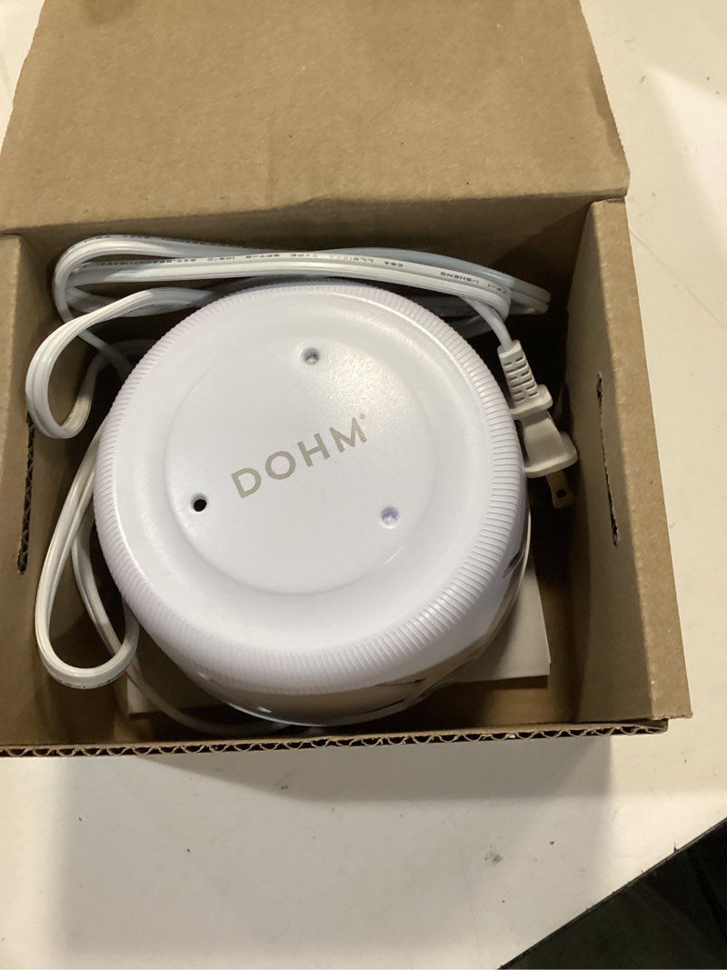 Condition photo showing As Is for Yogasleep Dohm Uno White Noise Sound Machine, Real Fan Inside for Non-Looping White Noise, Sleep Aid, Office Privacy & Meditation for Adults & Baby, Registry Gift (White) White Pack of 1