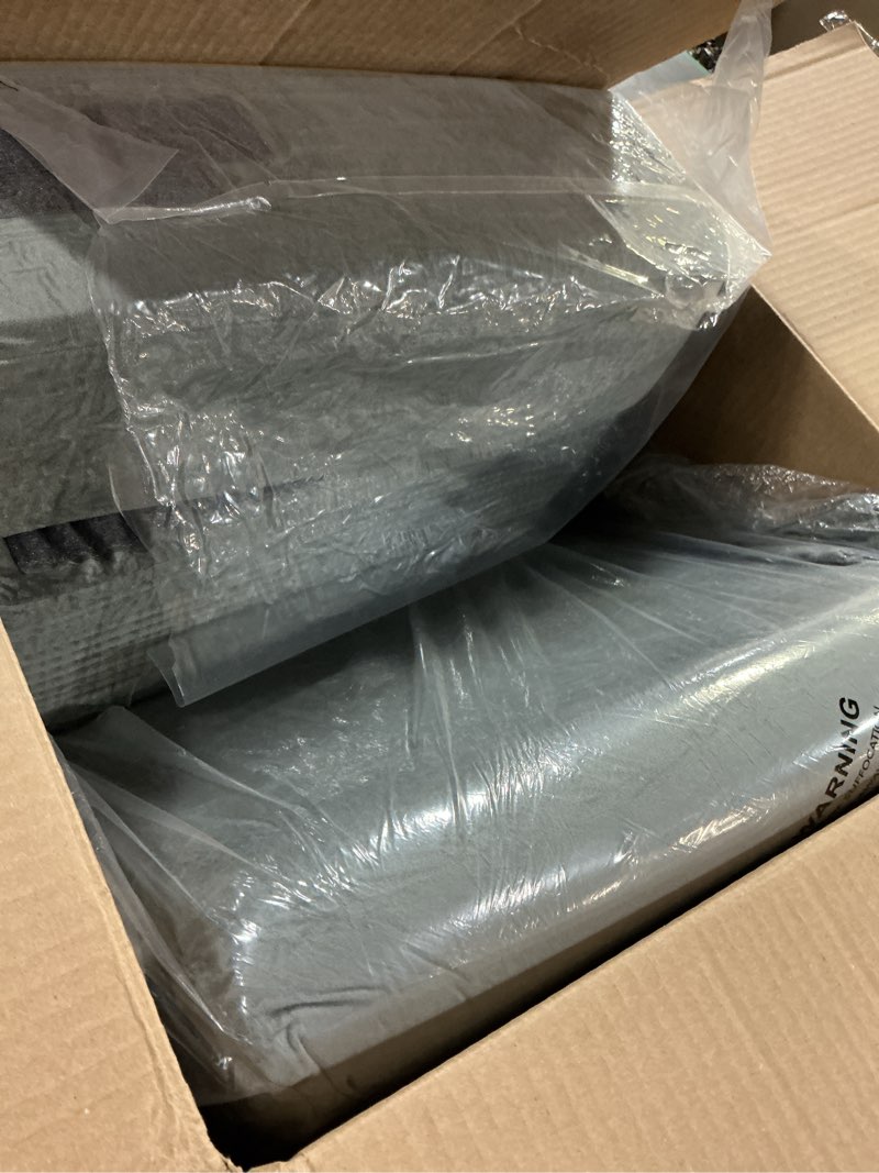 Condition photo showing Good Condition for ENITYA Reading Pillow for Sitting in Bed Adult, 19" Back Support Pillow for Bed Sitting up, Backrest Cushion for Reclining,Gaming,Resting,Watching TV in Couch or Floor, Wedge with Arms, Medium(Grey) Grey Medium(5'1"-5'10")