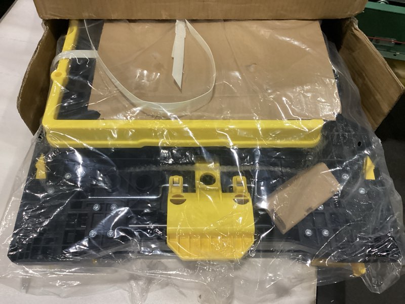 Condition photo showing New/Like New for Collapsible Shopping Cart with Wheels, 200 lbs Capacity Grocery Cart on Wheels with Storage Crate, Platform Hand Truck with Foot Brake, Yellow Yellow Cart