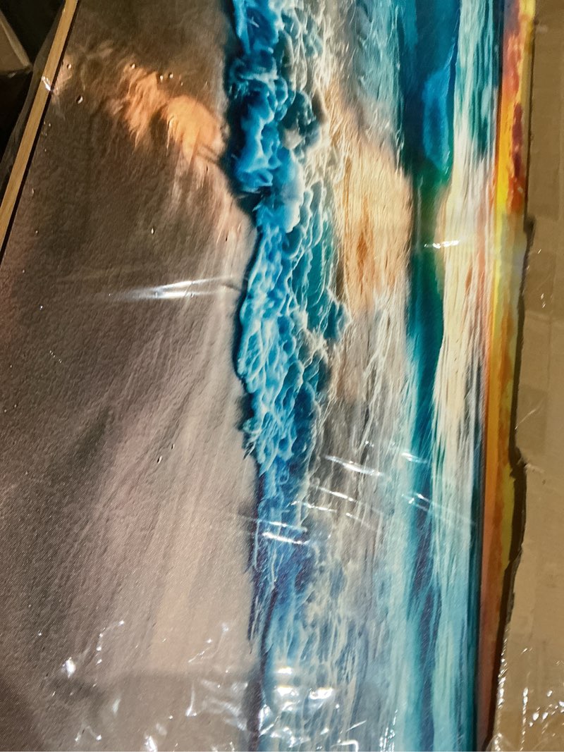 Condition photo showing Good Condition for mhartk66 large canvas wall art for living room wood framed wall decor for bedroom blue beach seascape wall paintings modern office decorations home decor poster artwork ready to hang wall pictures