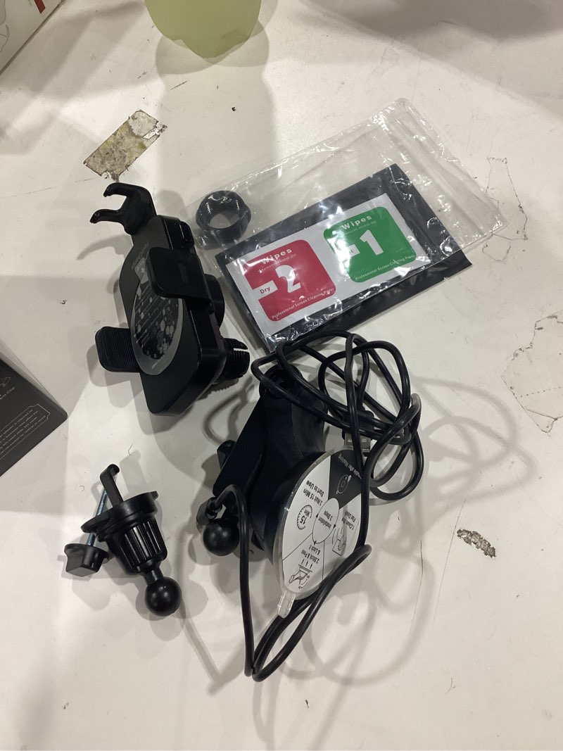 Condition photo showing Good Condition for Wireless Car Charger, Fast Charging Phone Holder 3 in 1 Phone Mount Auto Clamping Car Accessories Compatible with iPhone 17 16 15 14 13 12 11 Xs XR, Samsung S23 Ultra S22 S21 S20/S10+ S9+ Note 9 Black