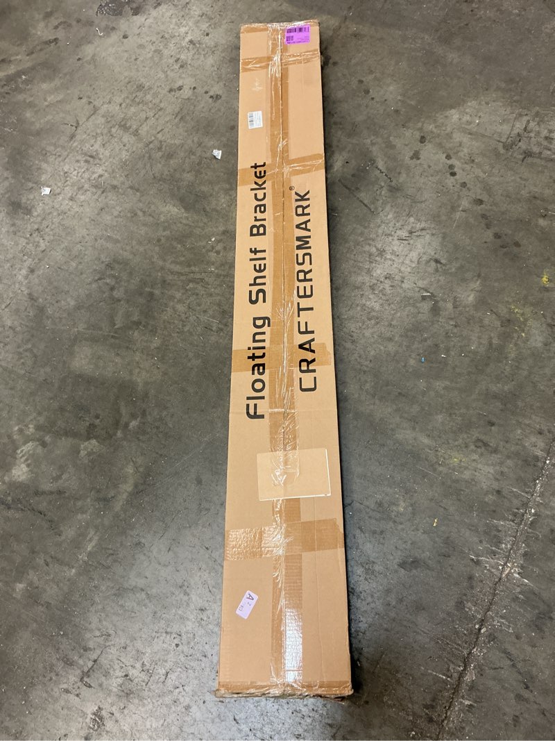 Condition photo showing New/Like New for 1 pack large shelf brackets long floating shelf bracket invisible floating shelf hardware heavy duty floating mantel brackets(70"x4"x1.5")