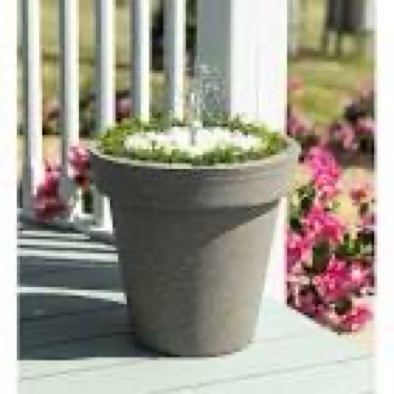 hydria 5.3-in h plastic water planter outdoor fountain pump included