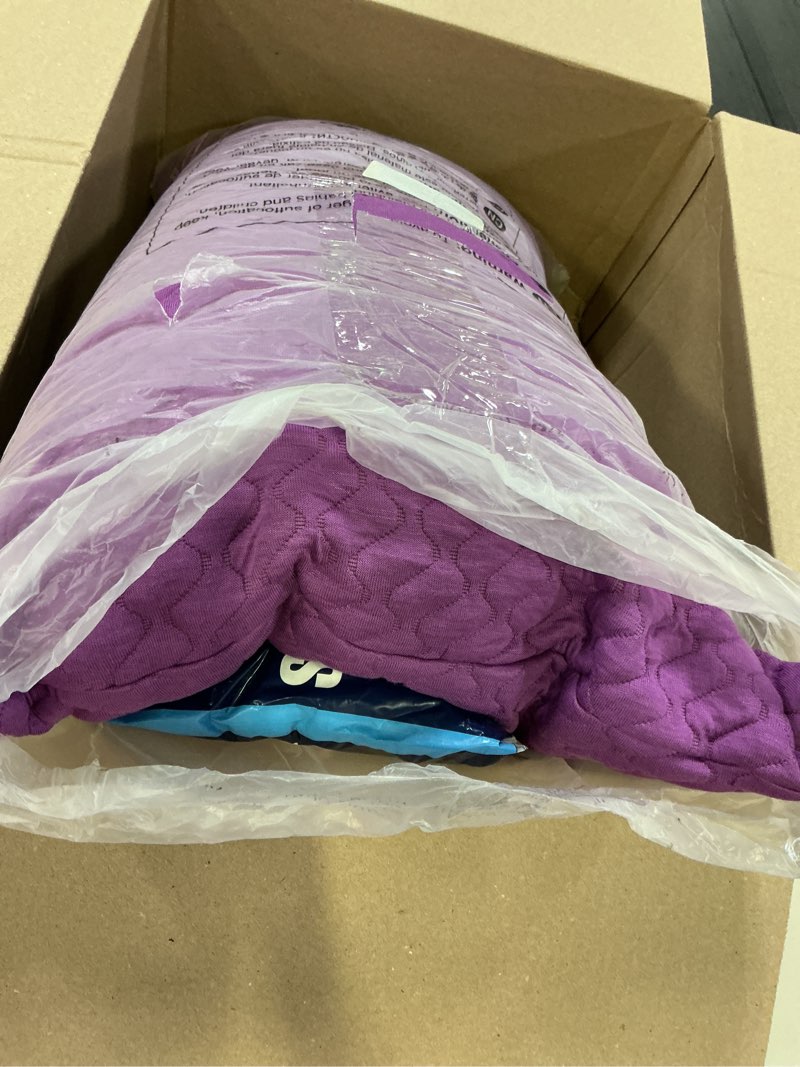 Condition photo showing Good Condition for sidney sleep adjustable bed pillow for neck and shoulder support with extra shredded fill - cervical contour pillow for side and back sleepers. standard size 19" x 26" certipur-us certified (magenta) magenta standard (pack of 1)