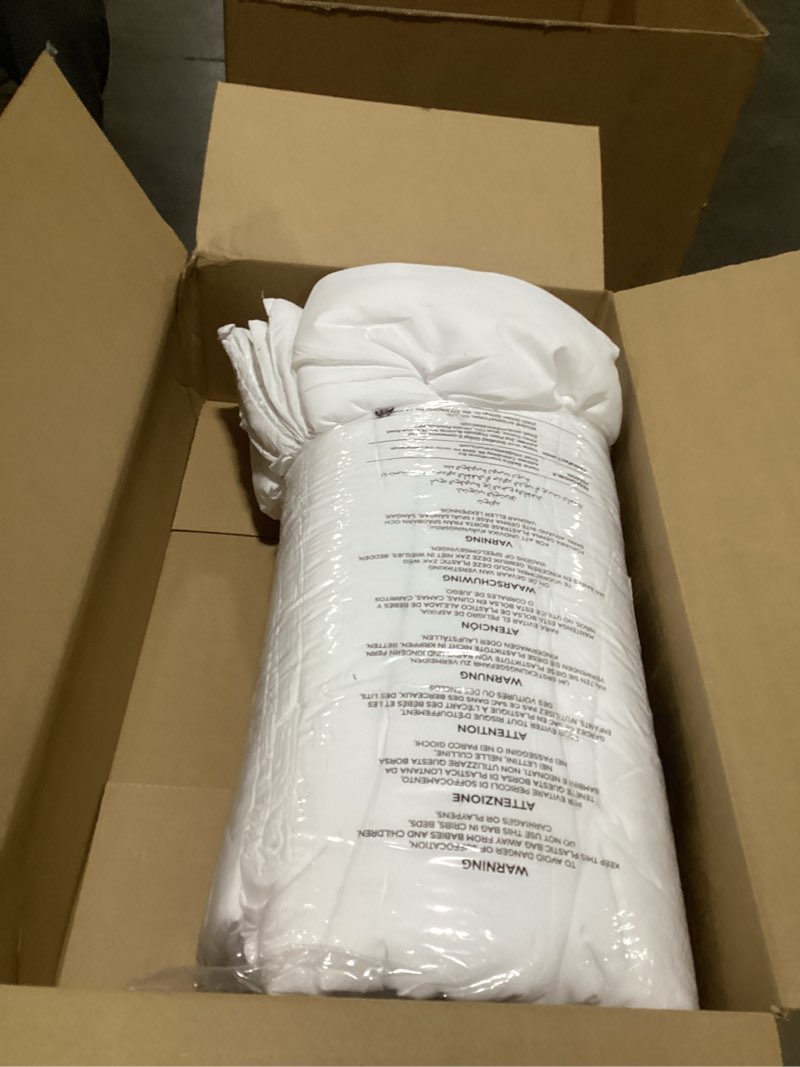 Condition photo showing As Is for Bedsure Oversized King Comforter Duvet Insert, All Season Bed Comforter, Quilted Down Alternative Duvet, Box Stitched Comforters with Corner Tabs, Washable, 116 x 98 Inches (White)