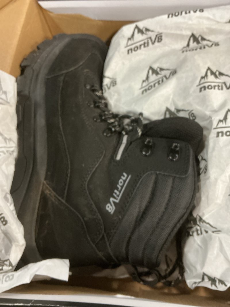 Condition photo showing Good Condition for nortiv 8 women's hiking boots waterproof trekking camping trail backpacking boots for outdoor 7 black