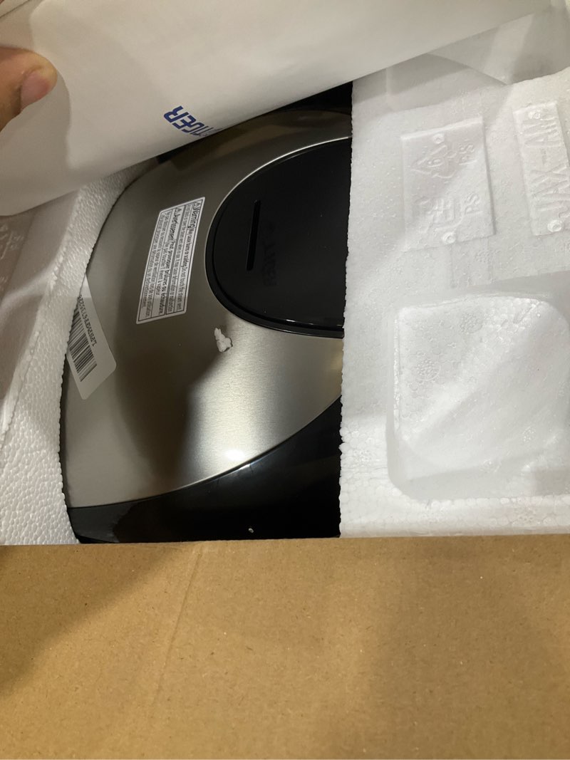 Condition photo showing As Is for tiger jax-t18u-k 10-cup (uncooked) micom rice cooker with food steamer & slow cooker, stainless steel black 10 cup (uncooked)