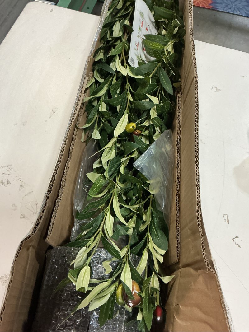 Condition photo showing Good Condition for Tall Faux Olive Tree?5Ft(60in) Realistic Texture Potted Silk Artificial Olive Tree? Fake Olive Trees Indoor Outdoor for Home Office Living Room Bedroom Foyer Porch Decor. 1 5ft
