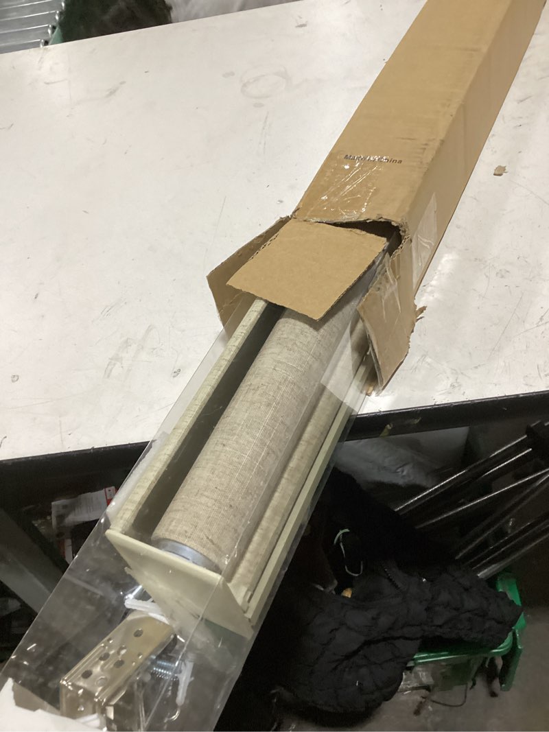 Condition photo showing Good Condition for linen cordless roller shades for window light filtering semi sheer roller blinds free-stop protect privacy for bedroom living room home office door 47" w x 72" h linen 47"w x 72"h