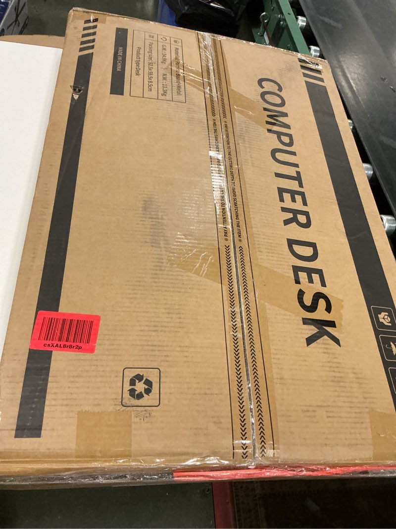 Condition photo showing New/Like New for ODK Reversible Gaming Desk with USB Charging Port and LED Lights, 40 Inch Computer Desk with Storage Shelves & Monitor Stand, Writing Study Table for Home Office, Small Space Bedroom, White 40 Inch Pure White